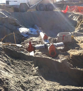 water sewer storm installation